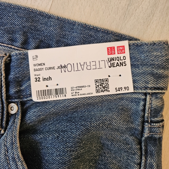 Uniqlo Womens Baggy Curve Jeans - Picture 3 of 3